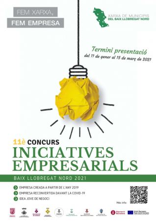 Cartell 11è concurs d'Iniciatives empresarials del Baix Llobregat Nord